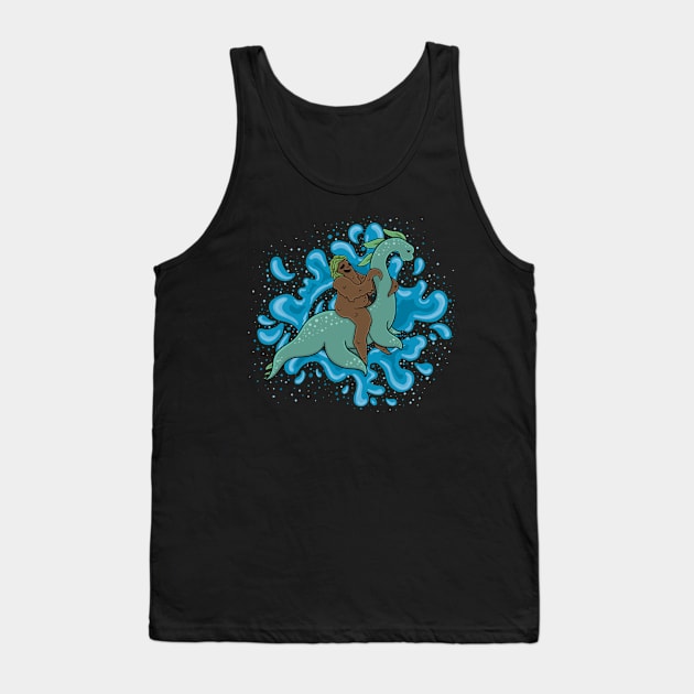 Sasquatch riding a Nessie Tank Top by Marrizo's Curios